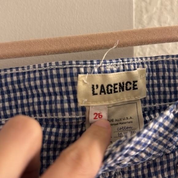 L’Agence Mandy high rise gingham cotton pants size 26 - Picture 4 of 5